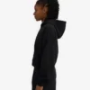 Bio-Crop-Kapuzenjacke mit Reißverschluss – Tiefschwarz