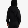Bio-Crop-Kapuzenjacke mit Reißverschluss – Tiefschwarz