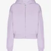 Bio-Crop-Kapuzenjacke mit Reißverschluss – Zartes Lavendel