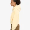 Bio-Crop-Kapuzenjacke mit Reißverschluss – Zartgelb