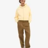 Bio-Crop-Kapuzenjacke mit Reißverschluss – Zartgelb