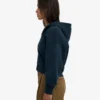 Bio-Crop-Kapuzenpullover mit Reißverschluss – Marineblau