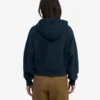 Bio-Crop-Kapuzenpullover mit Reißverschluss – Marineblau