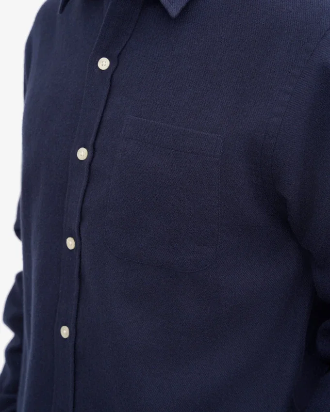Bio-Flanellhemd – Marineblau