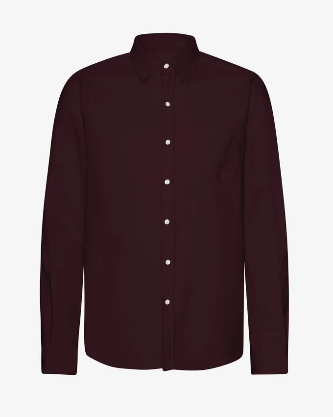 Bio-Flanellhemd – Oxblood-Rot