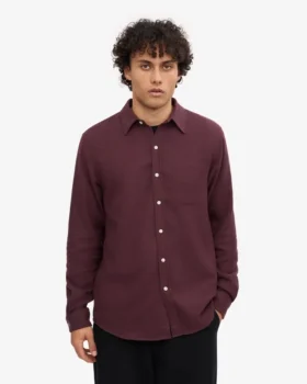 Bio-Flanellhemd – Oxblood-Rot