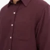 Bio-Flanellhemd – Oxblood-Rot
