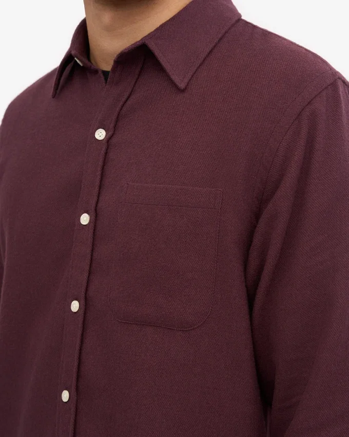 Bio-Flanellhemd – Oxblood-Rot