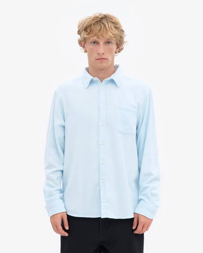 Bio-Flanellhemd – Polarblau