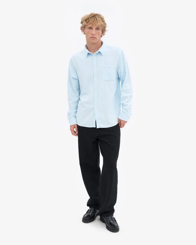 Bio-Flanellhemd – Polarblau