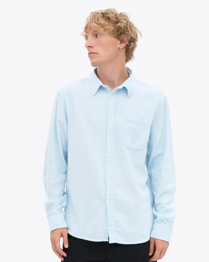 Bio-Flanellhemd – Polarblau