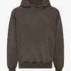 Bio-Hoodie in Oversize – Ausgewaschenes Schlammgrau