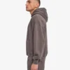 Bio-Hoodie in Oversize – Ausgewaschenes Schlammgrau