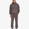 Bio-Hoodie in Oversize – Ausgewaschenes Schlammgrau