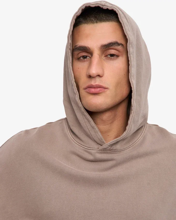 Bio-Hoodie in Oversize-Passform – verblasstes Khaki