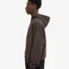 Bio-Hoodie mit Reißverschluss, Oversize – Kaffeebraun