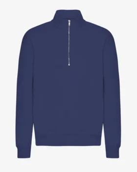 Bio-Jacke mit Troyer – Marineblau
