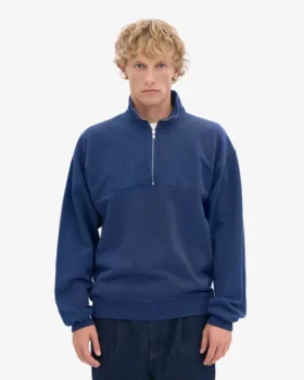 Bio-Jacke mit Troyer – Marineblau