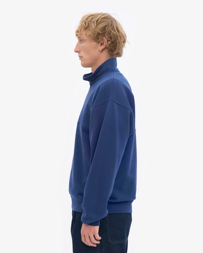 Bio-Jacke mit Troyer – Marineblau