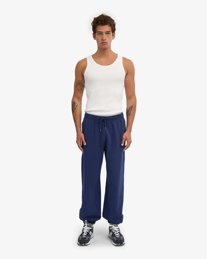 Bio-Jogginghose im Relaxed-Schnitt – Marineblau