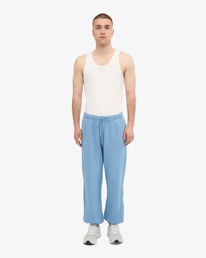 Bio-Jogginghose im Relaxed-Schnitt – Meeresblau