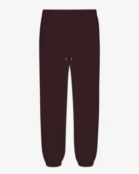 Bio-Jogginghose im Relaxed-Schnitt – Oxblood Red