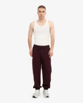 Bio-Jogginghose im Relaxed-Schnitt – Oxblood Red