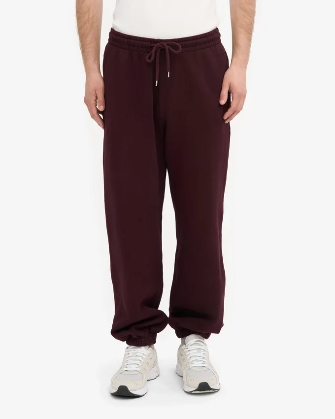 Bio-Jogginghose im Relaxed-Schnitt – Oxblood Red