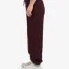 Bio-Jogginghose im Relaxed-Schnitt – Oxblood Red