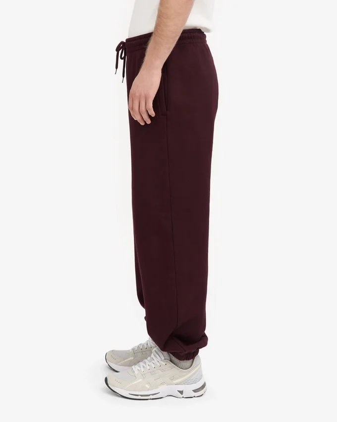 Bio-Jogginghose im Relaxed-Schnitt – Oxblood Red