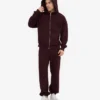 Bio-Jogginghose im Relaxed-Schnitt – Oxblood Red