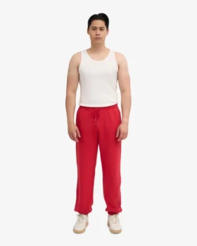 Bio-Jogginghose im Relaxed-Schnitt – Scharlachrot