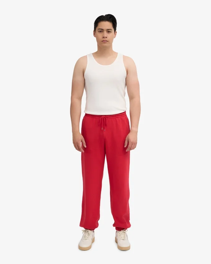 Bio-Jogginghose im Relaxed-Schnitt – Scharlachrot