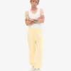 Bio-Jogginghose im Relaxed-Schnitt – Zartgelb