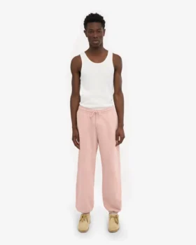 Bio-Jogginghose im Relaxed-Stil – Verwaschenes Rosa