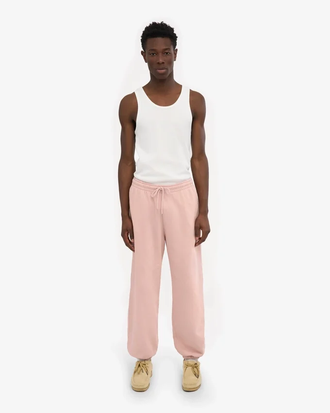 Bio-Jogginghose im Relaxed-Stil – Verwaschenes Rosa
