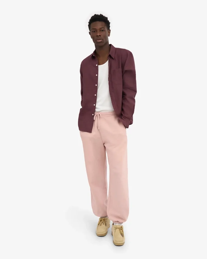Bio-Jogginghose im Relaxed-Stil – Verwaschenes Rosa