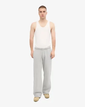 Bio-Jogginghose mit geradem Bein – Ausgewaschenes Grau