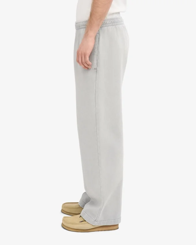 Bio-Jogginghose mit geradem Bein – Ausgewaschenes Grau