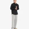 Bio-Jogginghose mit geradem Bein – Ausgewaschenes Grau