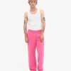 Bio-Jogginghose mit geradem Bein – Bubblegum-Pink
