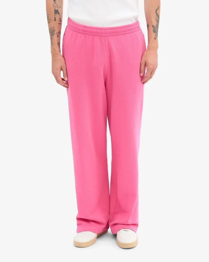 Bio-Jogginghose mit geradem Bein – Bubblegum-Pink
