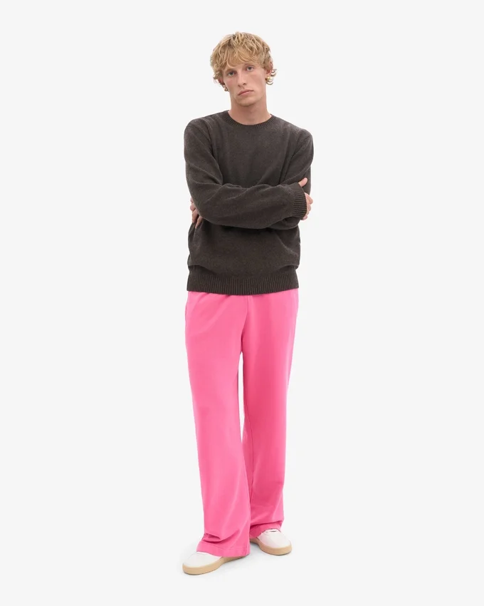 Bio-Jogginghose mit geradem Bein – Bubblegum-Pink