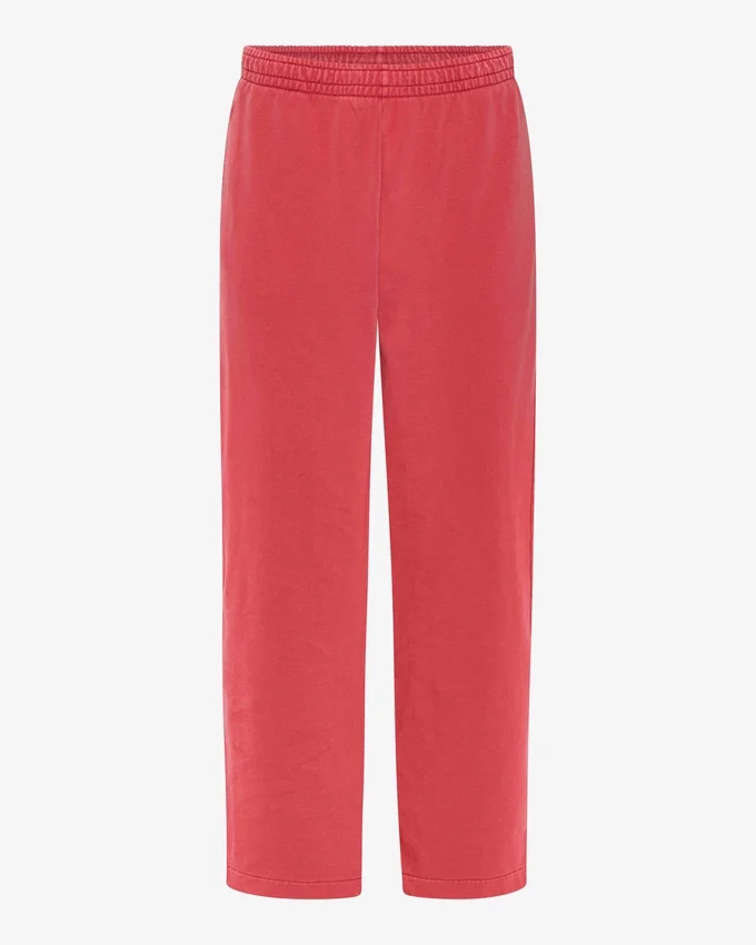 Bio-Jogginghose mit geradem Bein – Faded Red