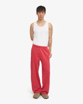 Bio-Jogginghose mit geradem Bein – Faded Red