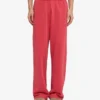 Bio-Jogginghose mit geradem Bein – Faded Red