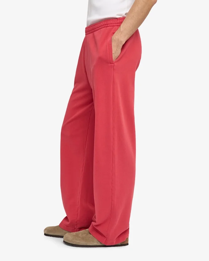 Bio-Jogginghose mit geradem Bein – Faded Red