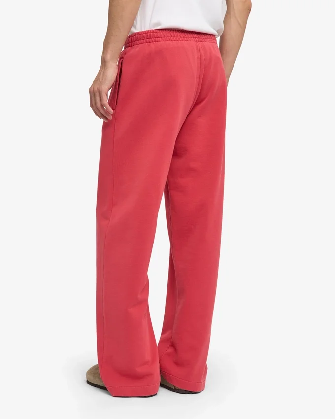 Bio-Jogginghose mit geradem Bein – Faded Red