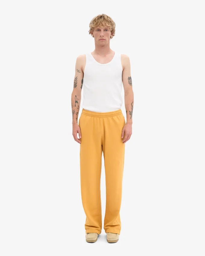 Bio-Jogginghose mit geradem Bein – gebranntes Gelb