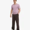 Bio-Jogginghose mit geradem Bein – Kaffeebraun